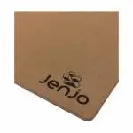brown wooden board with jenjo logo