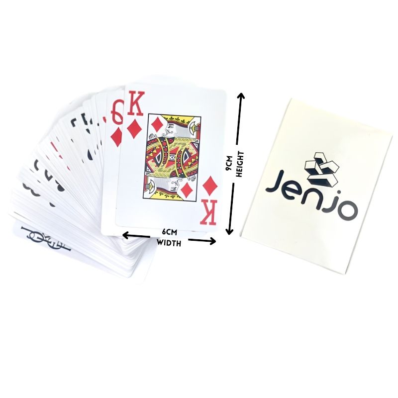 deck of cards with 9cm in height and 6cm in width