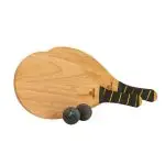 Two Bamboo Bats With Two Black Balls