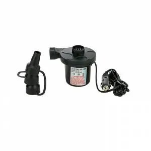 black electric air inflatable pump with cable