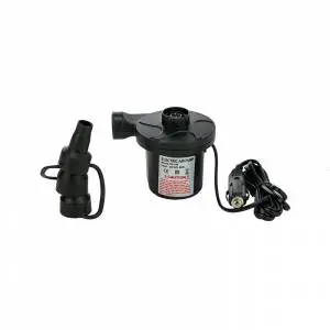 black electric air pump with cable and attachment