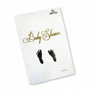 baby shower cards with black feet symbols