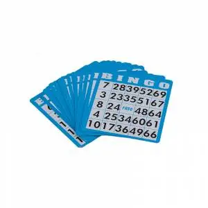 blue bingo playing cards
