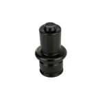 Giant chess extension piece black a black cylindrical object with a round cap