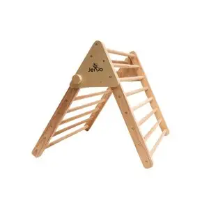 wooden pikler climbing frame with safety knob