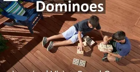Dominoes Vision Impaired Game with kids playing