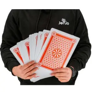 a person holding monster playing cards