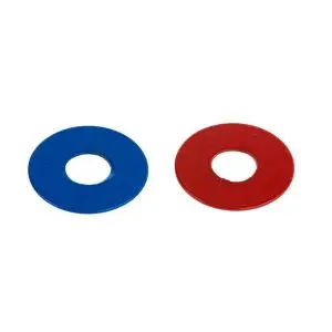 one red and one blue Washers token