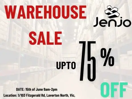 Warehouse sale banner 75% Off