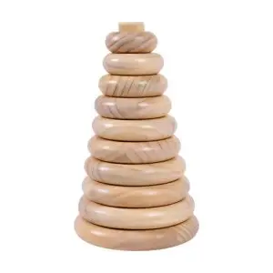 Wooden Circles Stacked Big To Small
