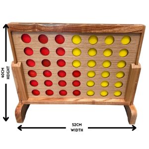 mini 4 plywood four in a row game with measurements