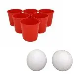 Beer Pong Accessories With Six Buckets And Two Balls