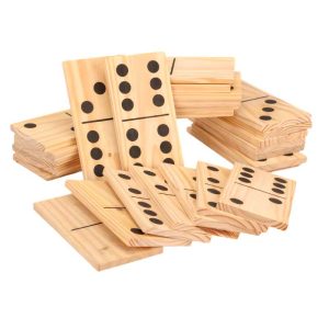 Wooden Mega Dominoes grouped together