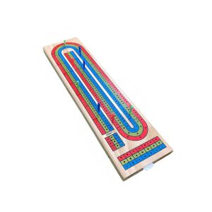 cribbage three player game in red green and blue